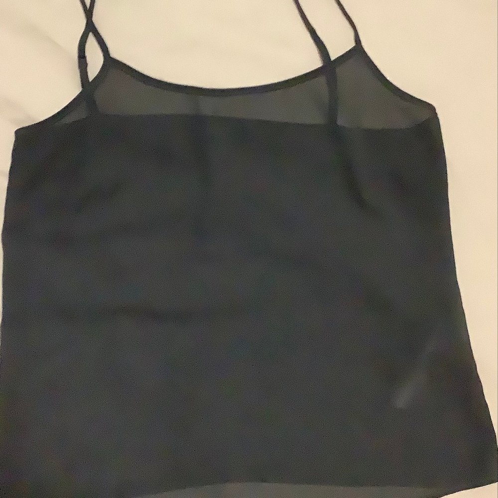 All Saints Ellen Lace black sheer camisole